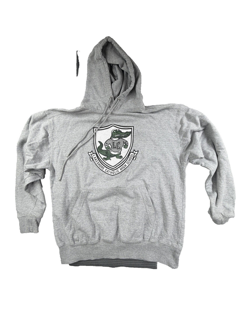 Lakeshore Catholic High School Hoodie Gray Pullover Sweatshirt Gator Crest Sz M?